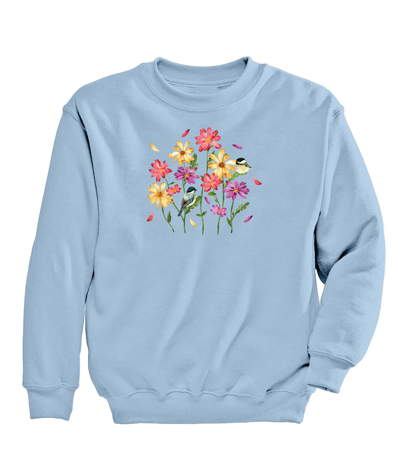 Women's Printed Sweat Top by Buck & Buck in blue, and available in different sizes. This tops item is part of our sweatshirts collection.