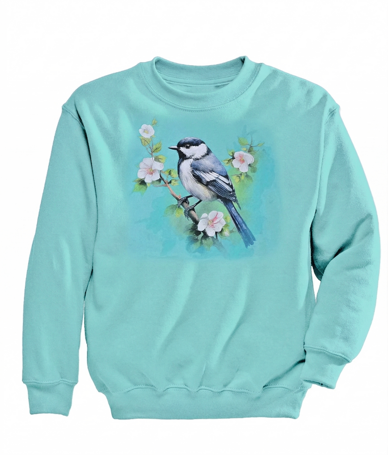 Women's Printed Sweat Top by Buck & Buck in mint, and available in different sizes. This tops item is part of our sweatshirts collection.