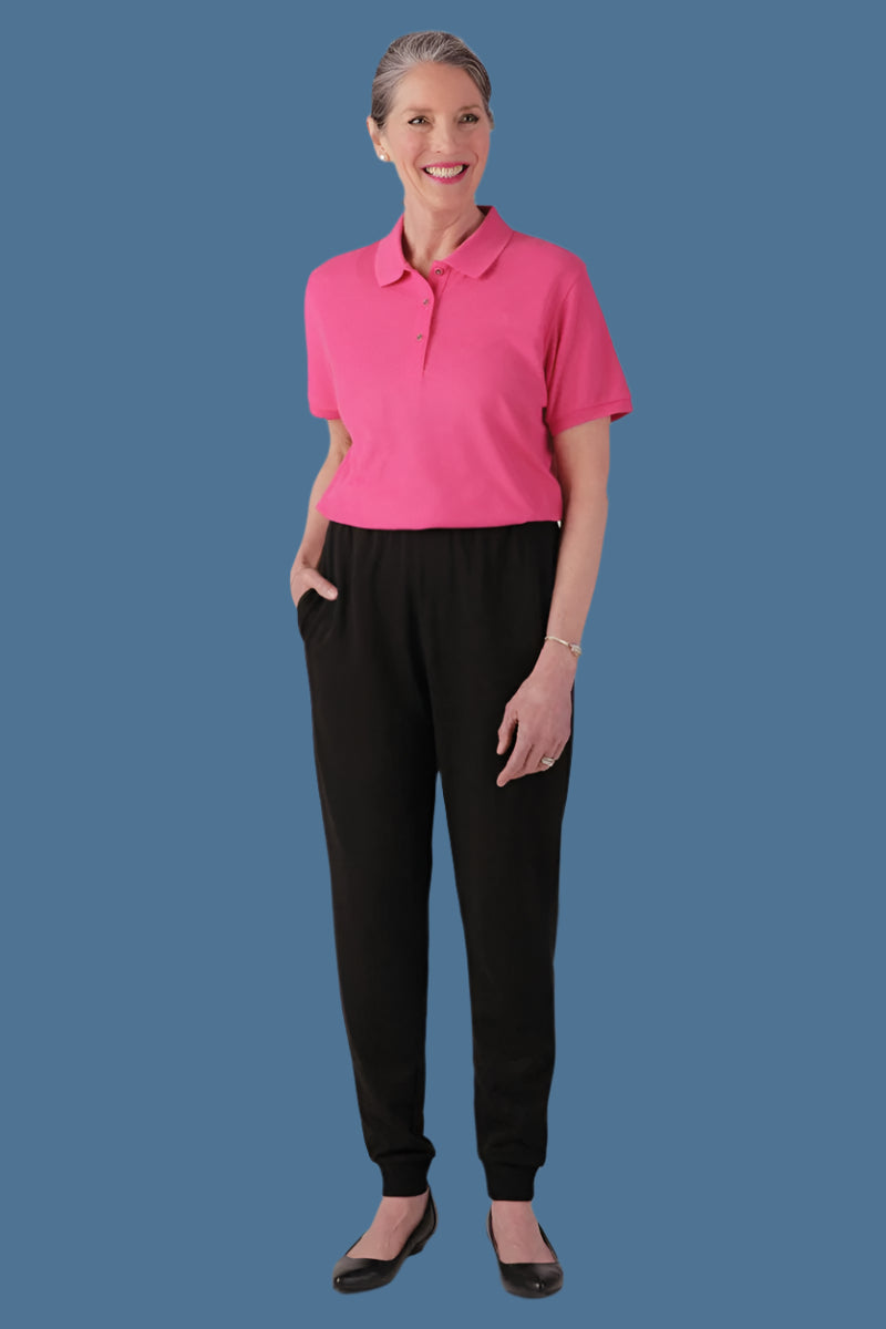 Women's Light Weight Joggers by Buck & Buck in Black, and available in different sizes. This bottoms item is part of our joggers collection.