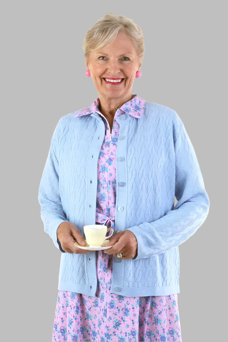 Cardigan Sweater Without Pockets for women by Buck & Buck in White, and available in different sizes. This tops item is part of our cardigans collection.