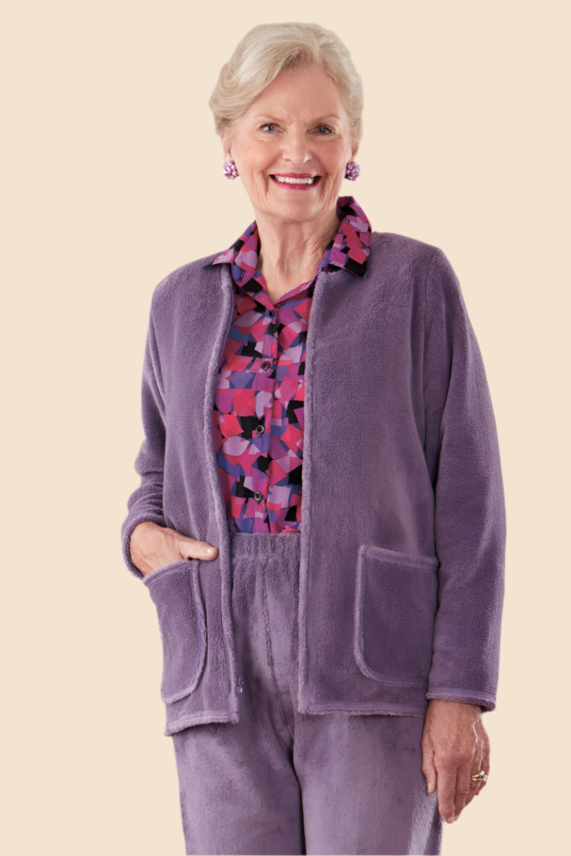 So-Soft Cardigan for women by Buck & Buck in Plum, and available in different sizes. This tops item is part of our cardigans collection.