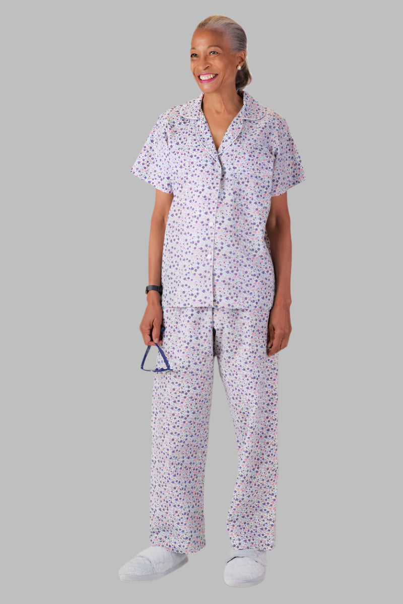 Women's Cotton/Poly Pajamas by Buck & Buck in White, and available in different sizes. This sleepwear item is part of our pajamas collection.