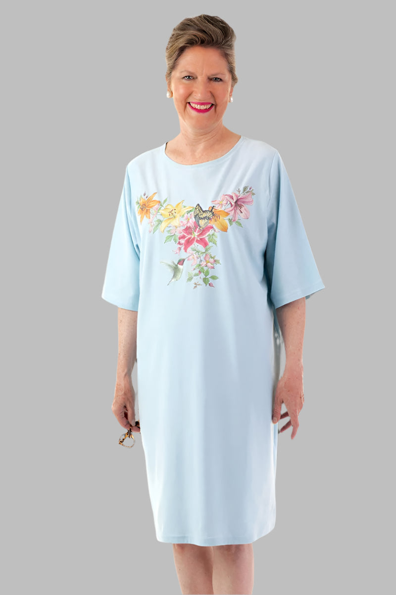 Printed Knit Nightshirt for women by Buck & Buck in Blue, and available in different sizes. This sleepwear item is part of our nightgowns collection.