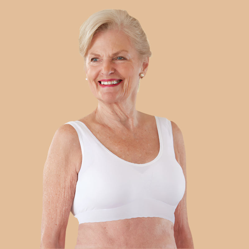Pullover Bra for women by Buck & Buck in White, and available in different sizes. This undergarments item is part of our bras collection.