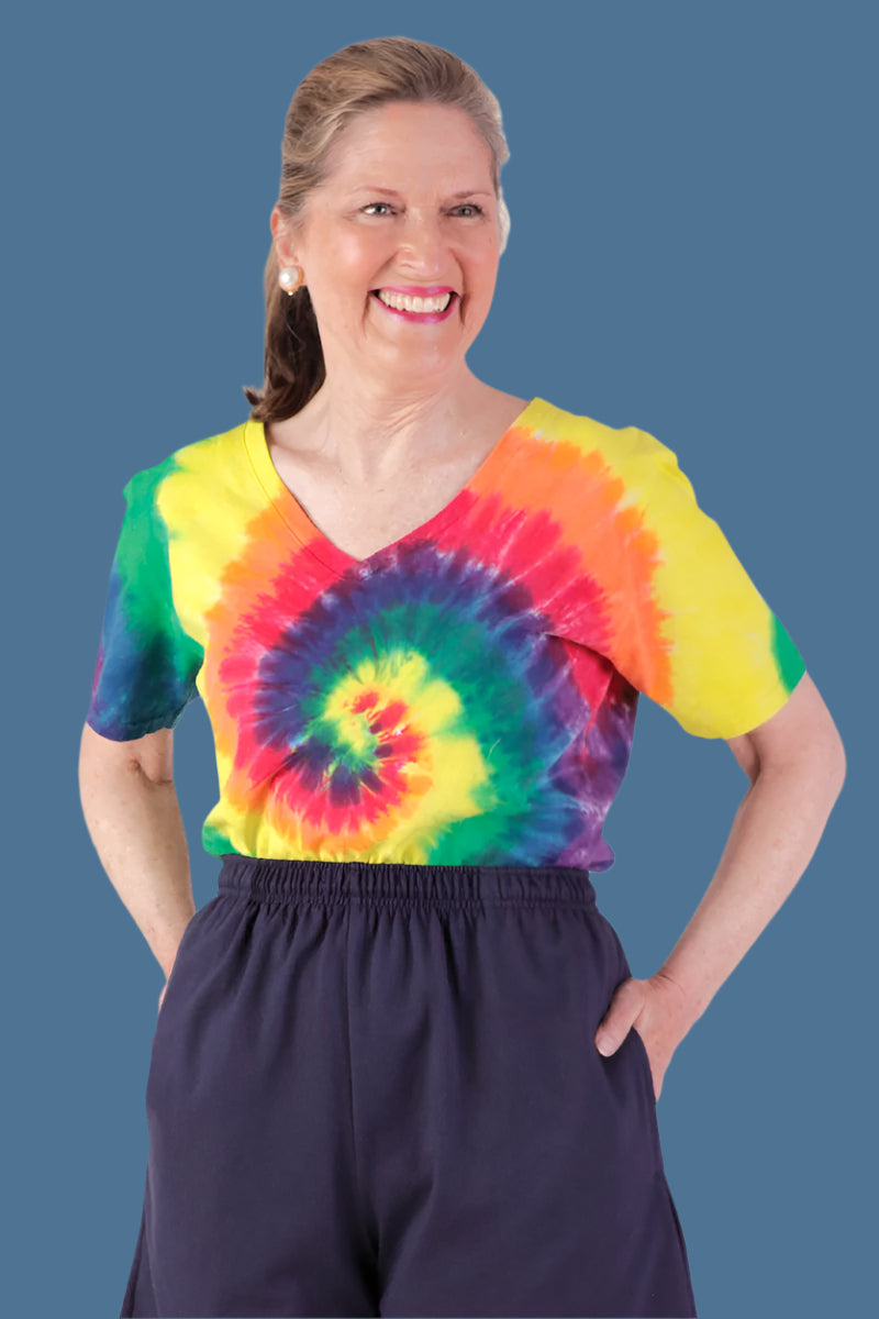 Tie-Dye T-Shirt for women by Buck & Buck, and available in different sizes. This tops item is part of our t-shirts collection.