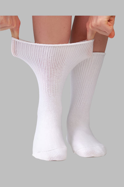 Unisex Care Comfort Sock by Buck & Buck in White, and available in different sizes. This socks & hosiery item is part of our crew socks collection.