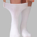 Unisex Care Comfort Sock by Buck & Buck in White, and available in different sizes. This socks & hosiery item is part of our crew socks collection.