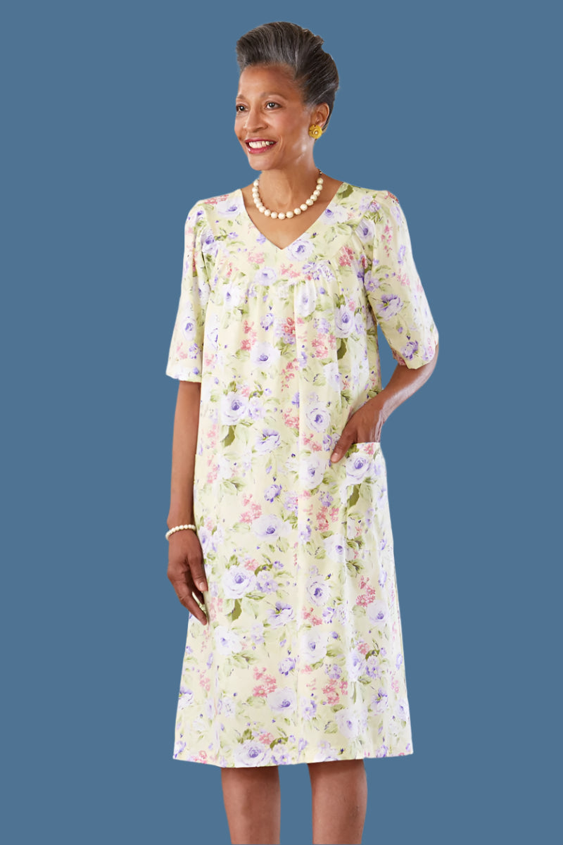 V-Neck Snap Back Muu Muu for women by Buck & Buck in Yellow, and available in different sizes. This dresses & skirts item is part of our dresses collection.