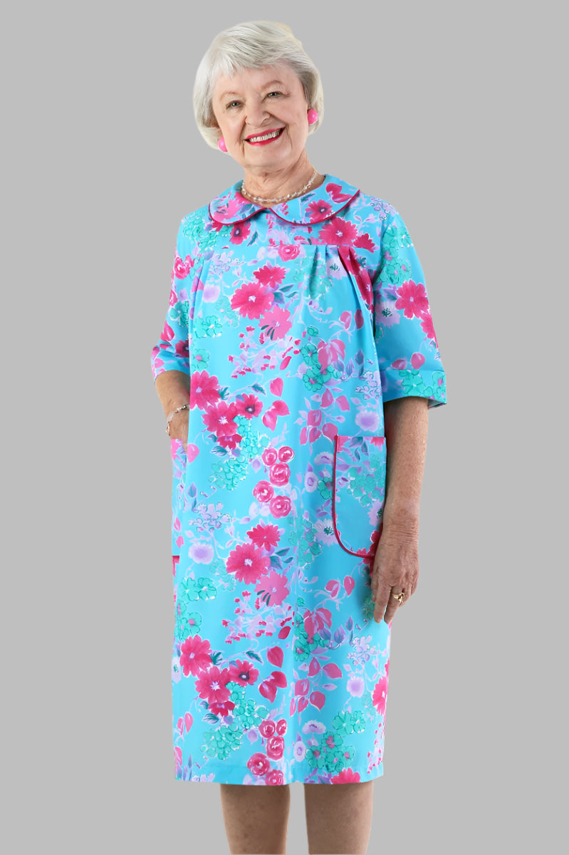Cut-Away Snap Back Duster for women by Buck & Buck in Turquoise, and available in different sizes. This sleepwear item is part of our nightgowns collection.