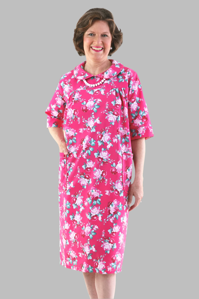 Cut-Away Snap Back Duster for women by Buck & Buck in Fuchsia, and available in different sizes. This sleepwear item is part of our nightgowns collection.