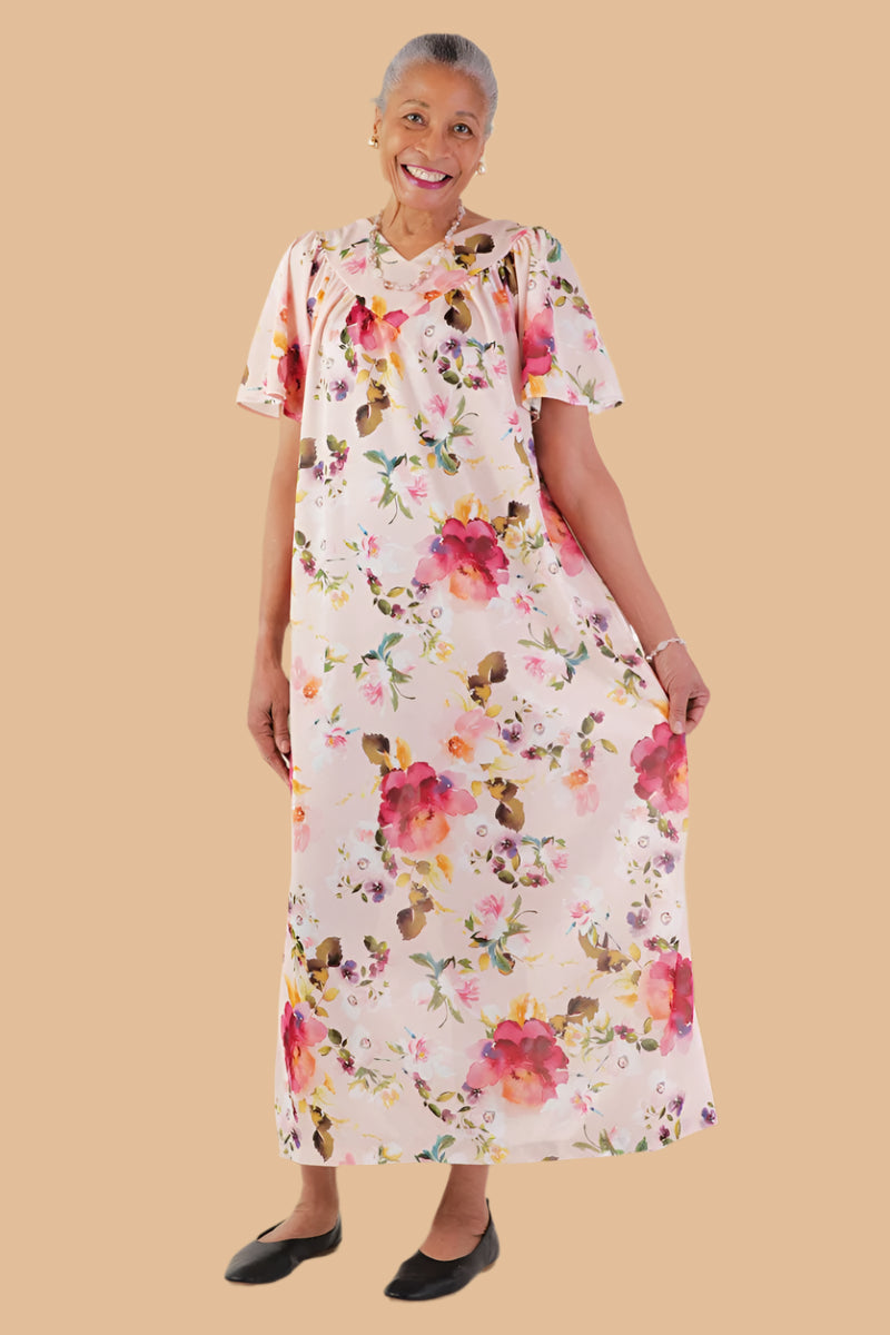 Long Wrap Back Muu Muu for women by Buck & Buck in Beige, and available in different sizes. This dresses & skirts item is part of our dresses collection.