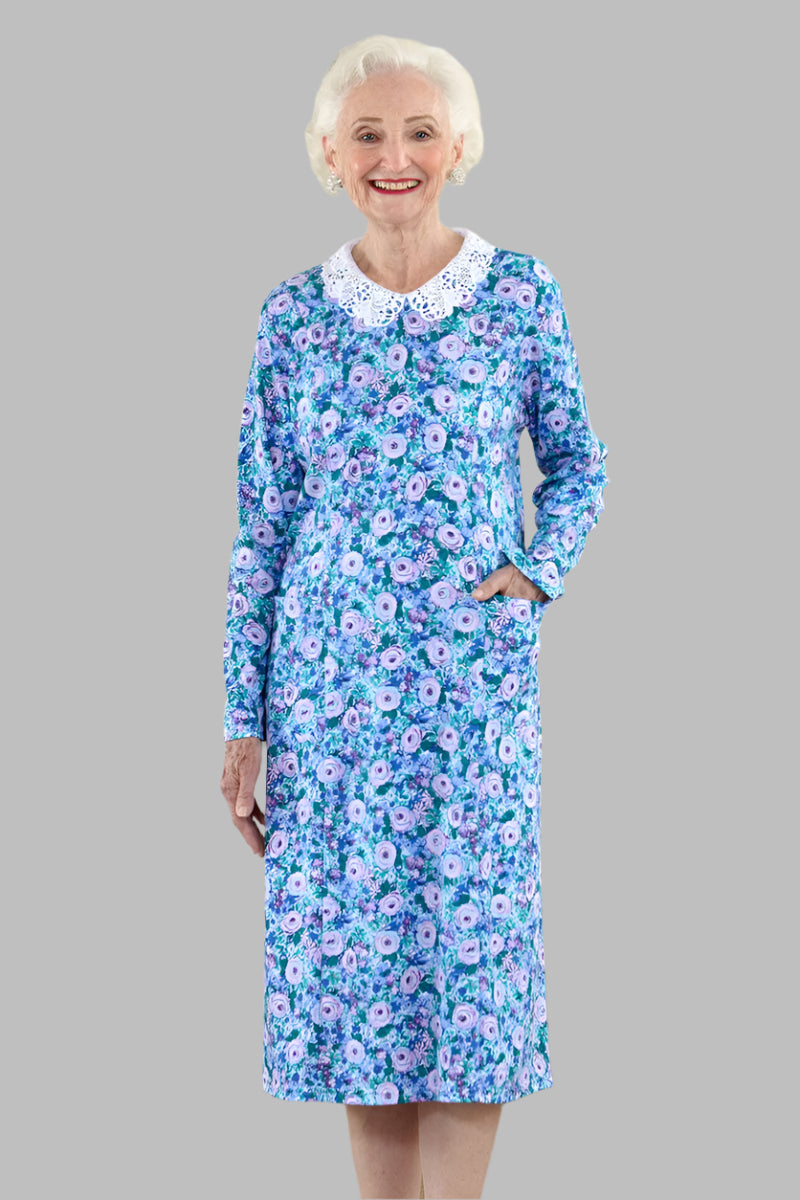 Printed Lace Collar Knit Snap Back Dress for women by Buck & Buck, and available in different sizes. This dresses & skirts item is part of our dresses collection.