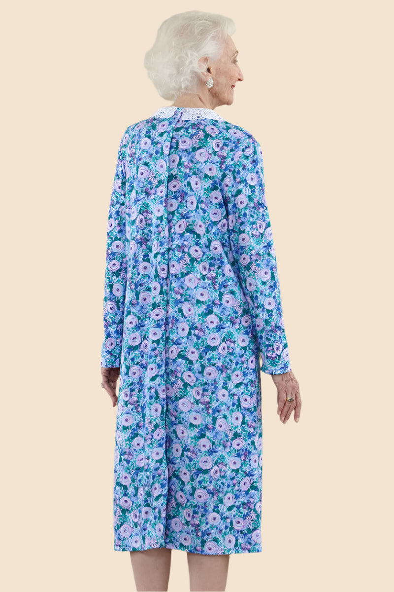 Printed Lace Collar Knit Snap Back Dress for women by Buck & Buck, and available in different sizes. This dresses & skirts item is part of our dresses collection.
