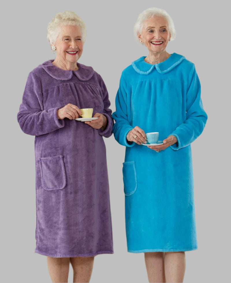 So-Soft Snap Back Dress for women by Buck & Buck in Turquoise, and available in different sizes. This dresses & skirts item is part of our nightgowns collection.