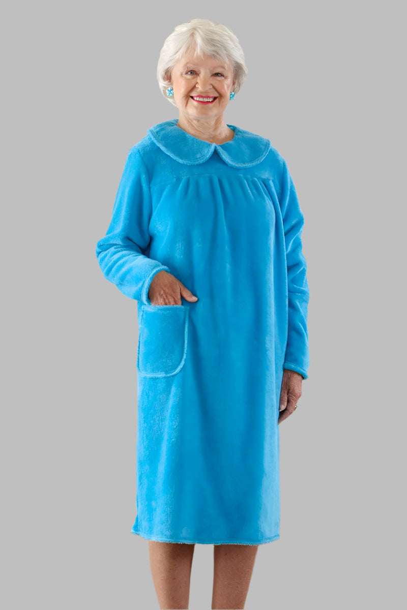 So-Soft Snap Back Dress for women by Buck & Buck in Turquoise, and available in different sizes. This dresses & skirts item is part of our nightgowns collection.