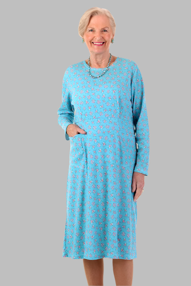 Printed Scoop Neck Wrap Back Knit Dress for women by Buck & Buck in Blue, and available in different sizes. This dresses & skirts item is part of our dresses collection.