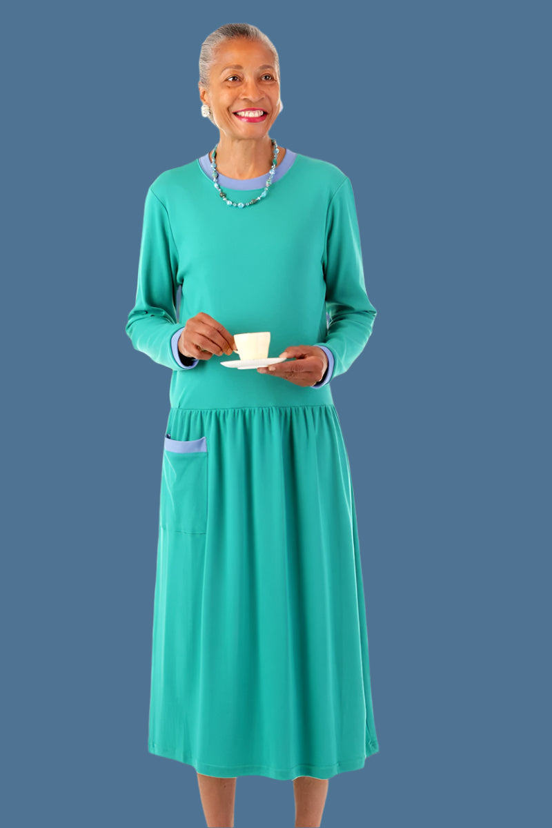 Long Sleeve Solid Knit Snap Back Dress for women by Buck & Buck in Royal, and available in different sizes. This dresses & skirts item is part of our dresses collection.