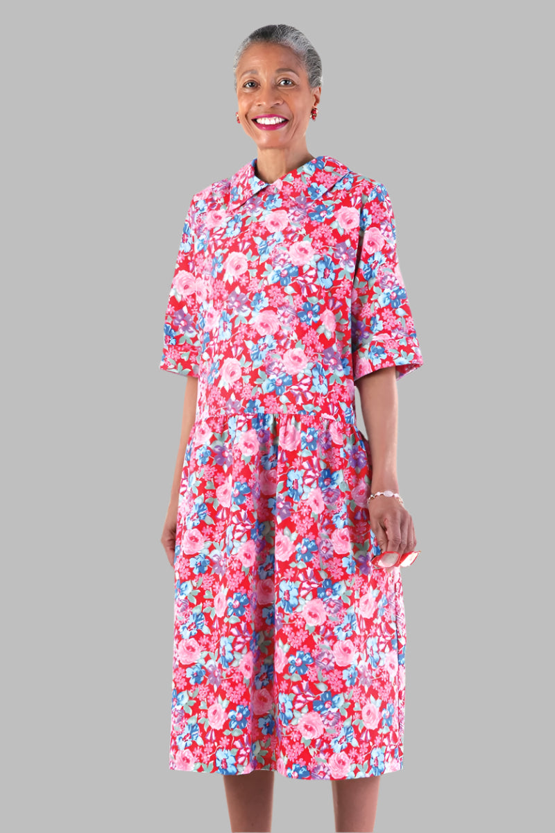 3/4 Sleeve Drop Waist Snap Back Duster for women by Buck & Buck in Pink, and available in different sizes. This sleepwear item is part of our nightgowns collection.