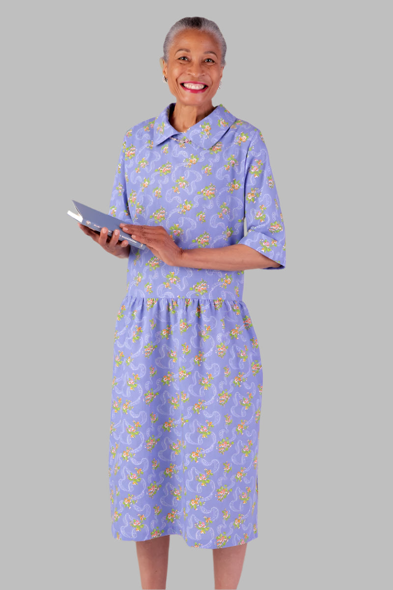 3/4 Sleeve Drop Waist Snap Back Duster for women by Buck & Buck in Royal, and available in different sizes. This sleepwear item is part of our nightgowns collection.