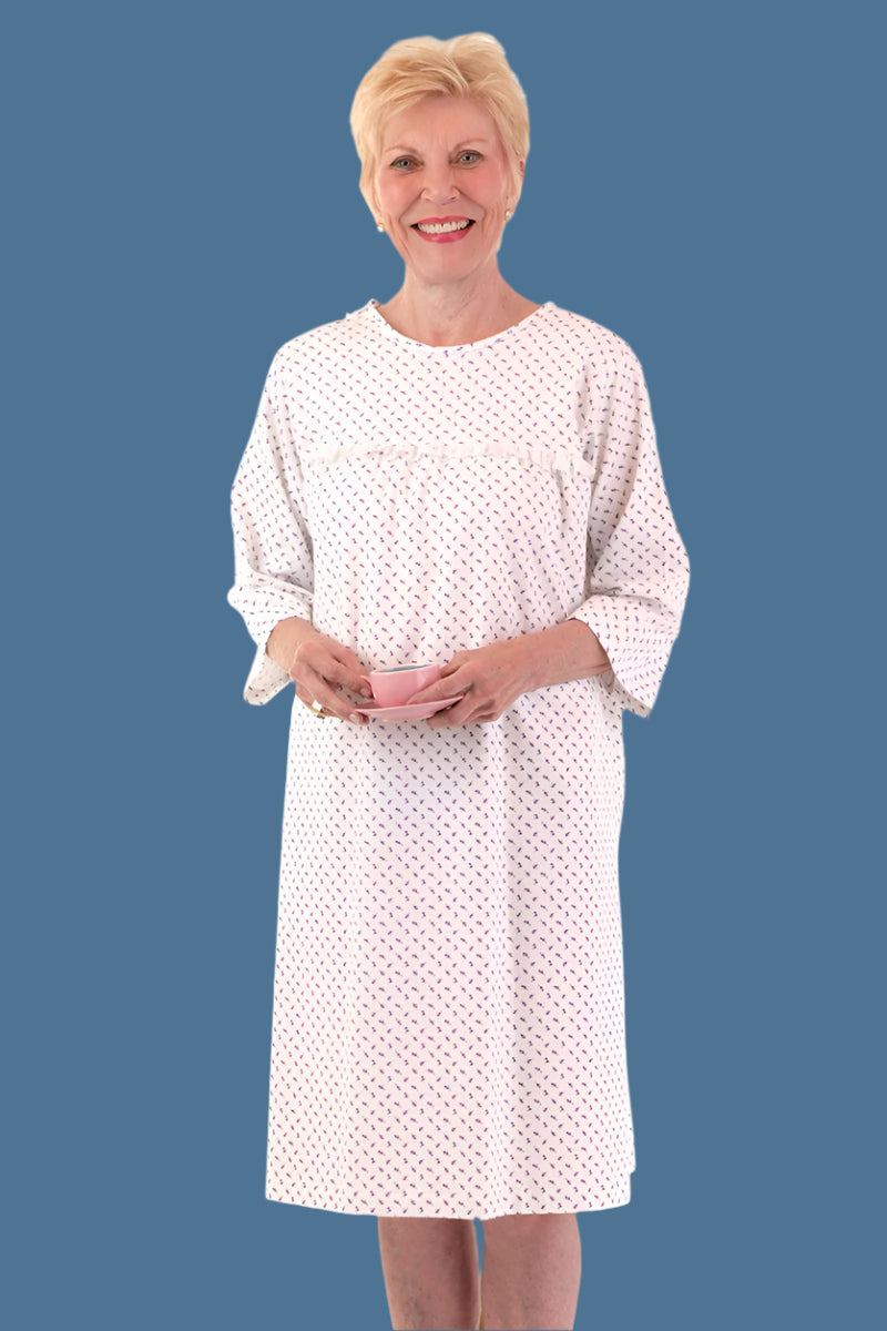 Flannel Open Back Nightgown for women by Buck & Buck in Pink, and available in different sizes. This sleepwear item is part of our nightgowns collection.