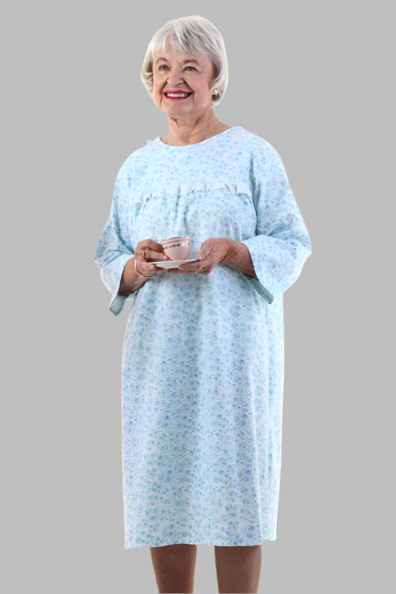Flannel Open Back Nightgown S / Yellow