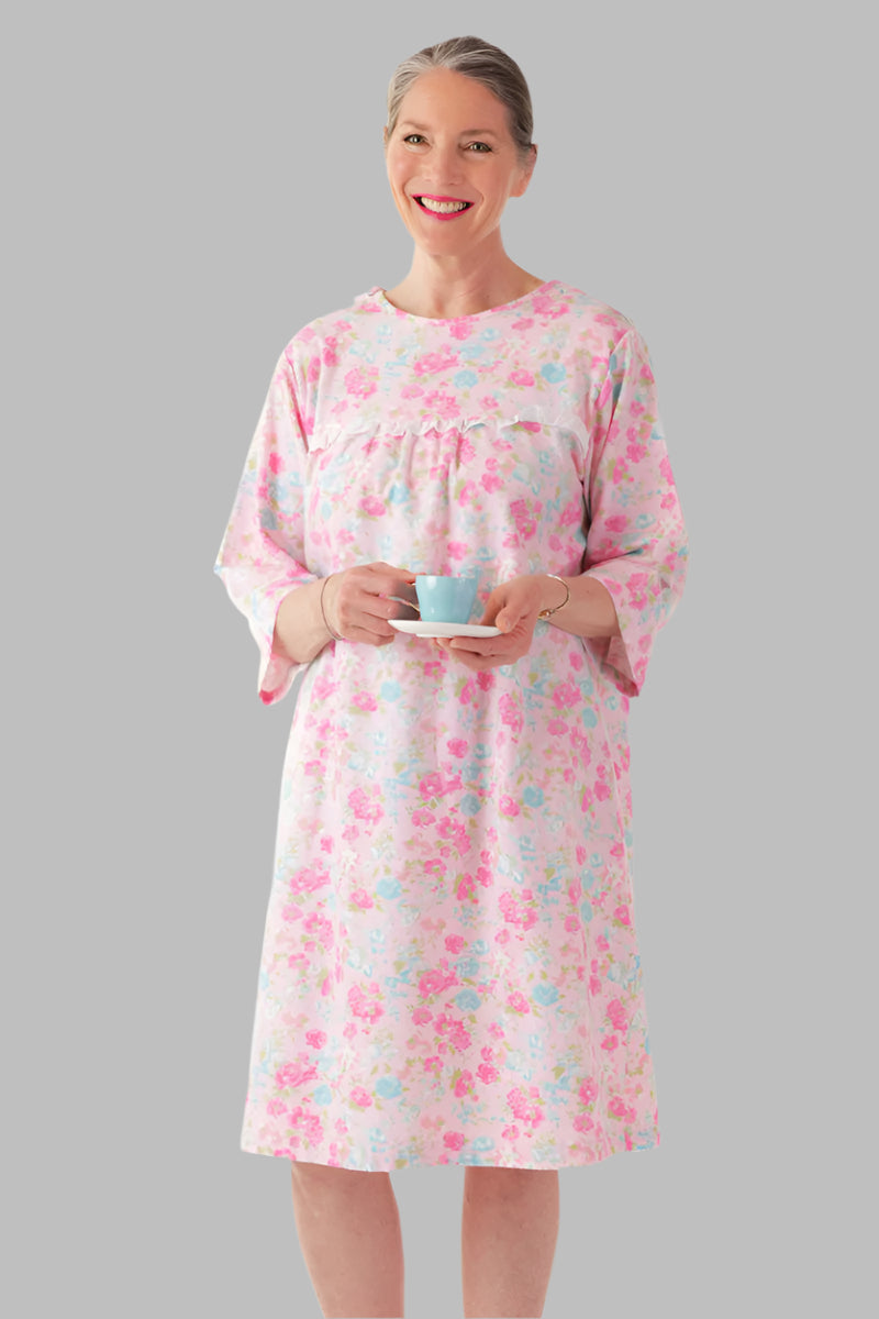 Flannel Open Back Nightgown for women by Buck & Buck in Pink, and available in different sizes. This sleepwear item is part of our nightgowns collection.