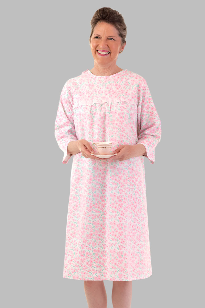 Flannel Open Back Nightgown for women by Buck & Buck in Pink, and available in different sizes. This sleepwear item is part of our nightgowns collection.