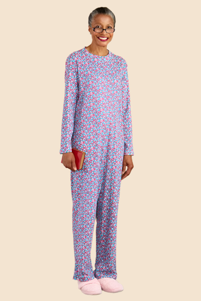 Long Printed Back-Zip Sleep Suit for women by Buck & Buck, and available in different sizes. This one-piece garments item is part of our sleepwear & loungewear collection.