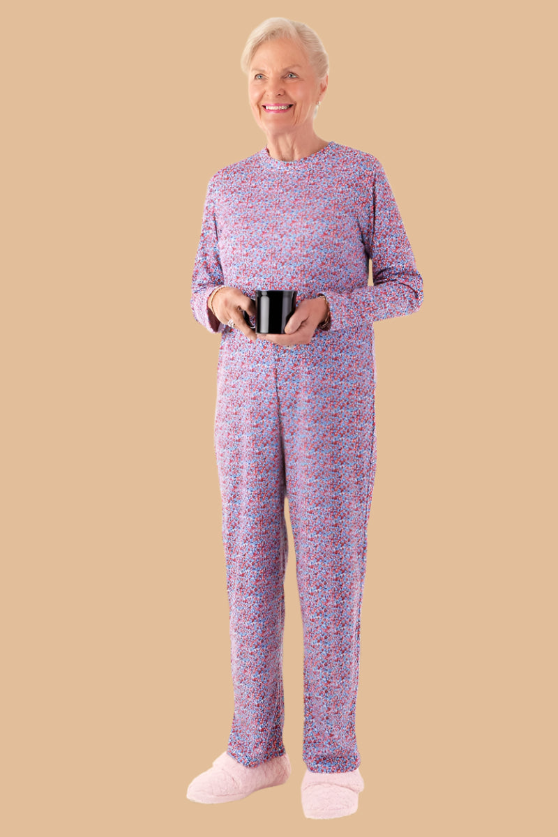 Long Printed Back-Zip Sleep Suit for women by Buck & Buck, and available in different sizes. This one-piece garments item is part of our sleepwear & loungewear collection.