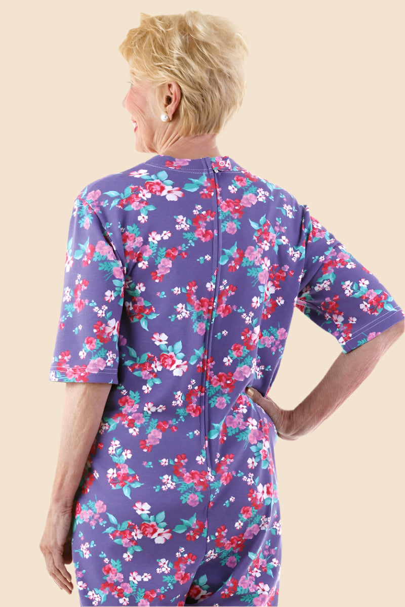 Capri Length Printed Back-Zip Sleep Suit for women by Buck & Buck, and available in different sizes. This one-piece garments item is part of our sleepwear & loungewear collection.
