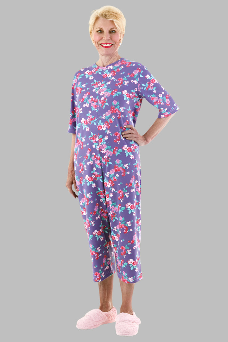 Capri Length Printed Back-Zip Sleep Suit for women by Buck & Buck, and available in different sizes. This one-piece garments item is part of our sleepwear & loungewear collection.