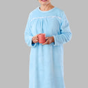 So-Soft Open Back Nightgown for women by Buck & Buck in Blue, and available in different sizes. This sleepwear item is part of our nightgowns collection.