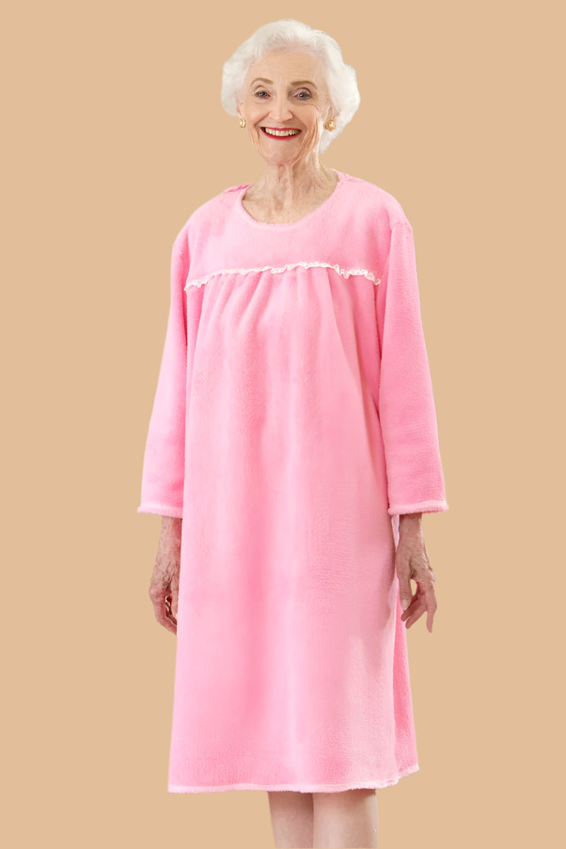 So-Soft Open Back Nightgown for women by Buck & Buck in Pink, and available in different sizes. This sleepwear item is part of our nightgowns collection.