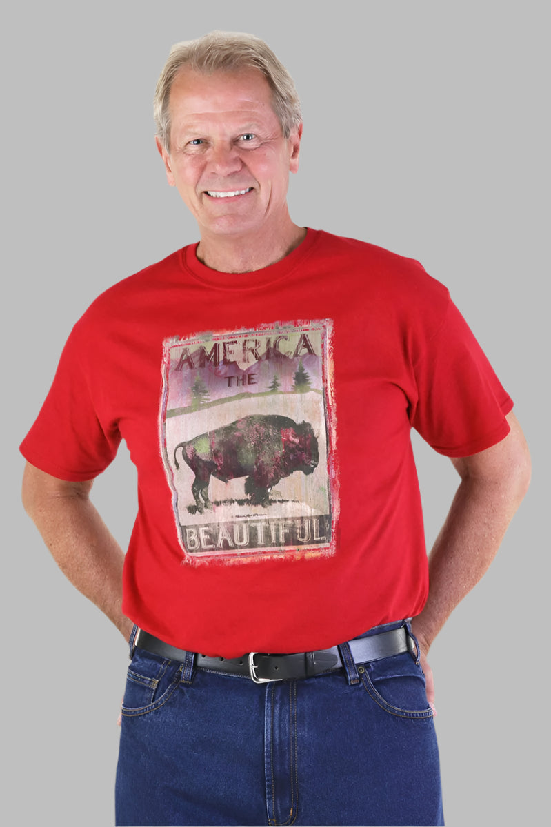 Men's Short Sleeve Printed Snap Back T-Shirt by Buck & Buck, and available in different sizes. This tops item is part of our t-shirts collection.