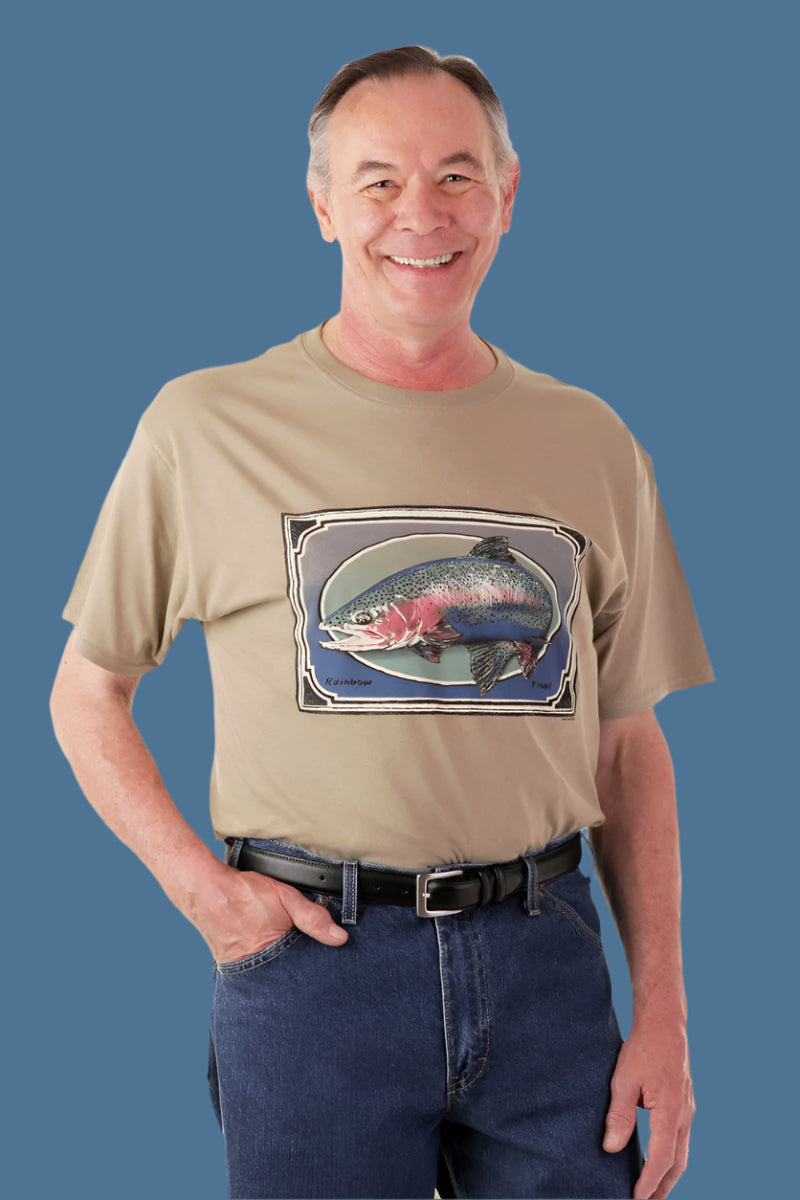 Men's Short Sleeve Printed Snap Back T-Shirt by Buck & Buck, and available in different sizes. This tops item is part of our t-shirts collection.