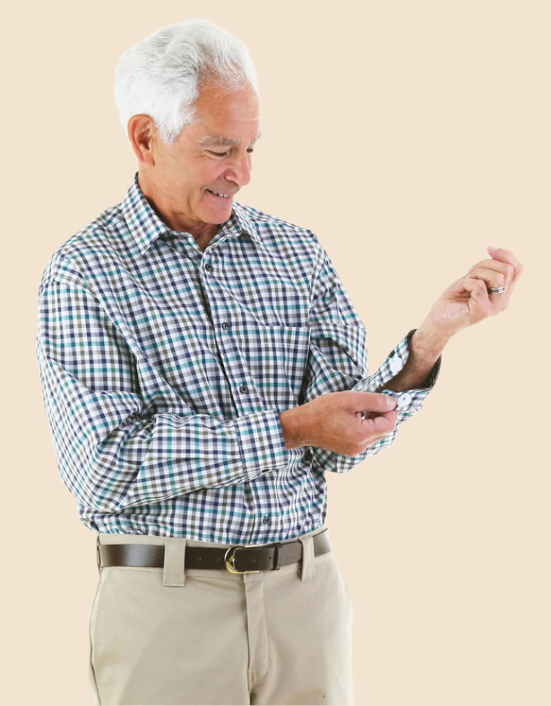 Long Sleeve Sport Shirt With VELCRO® Fasteners for men by Buck & Buck, and available in different sizes. This tops item is part of our shirts collection.