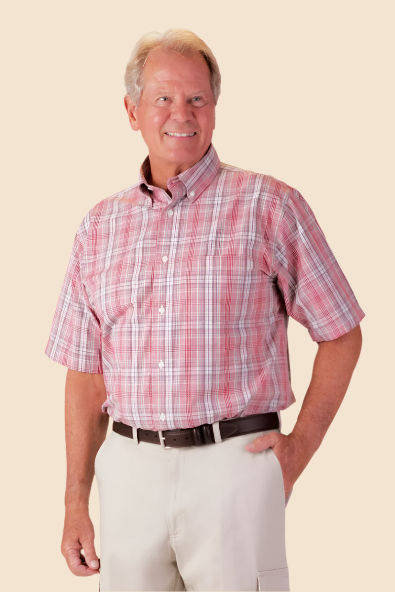 Short Sleeve Sport Shirt With VELCRO® Fasteners for men by Buck & Buck, and available in different sizes. This tops item is part of our shirts collection.