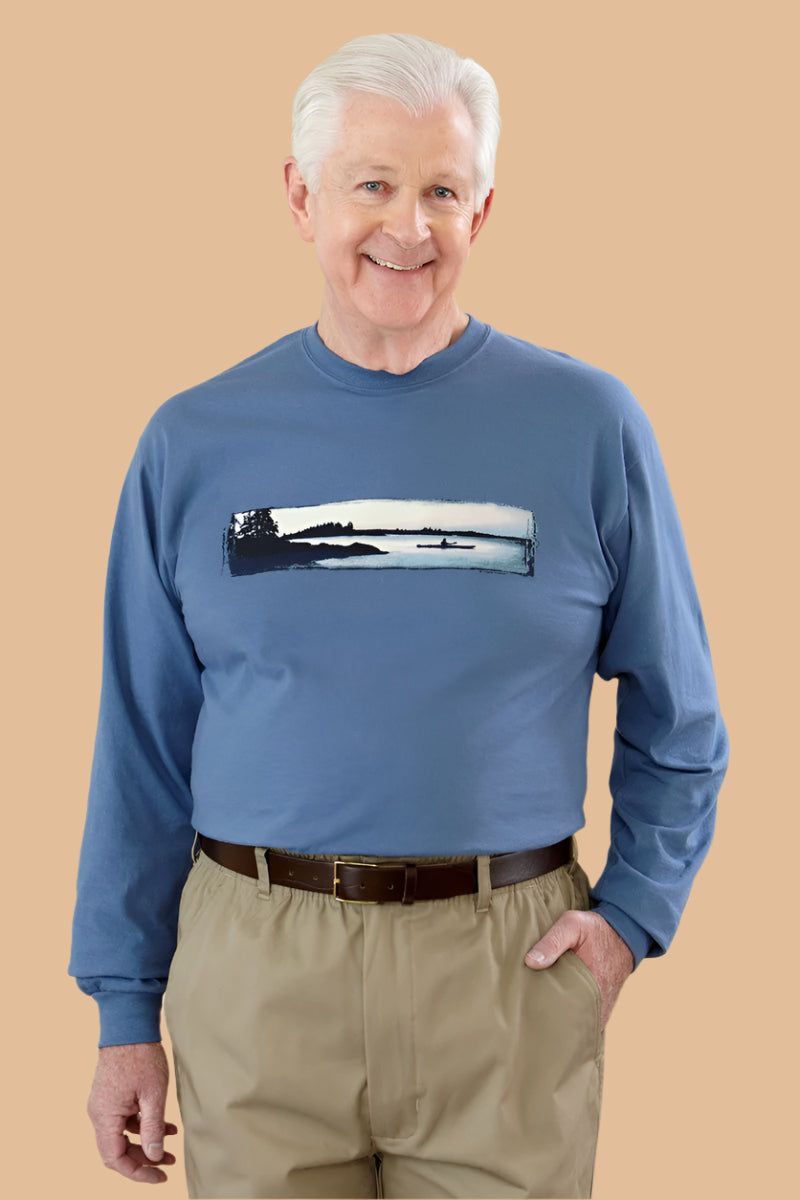 Men's Long Sleeve Printed Snap Back T-Shirt by Buck & Buck, and available in different sizes. This tops item is part of our t-shirts collection.