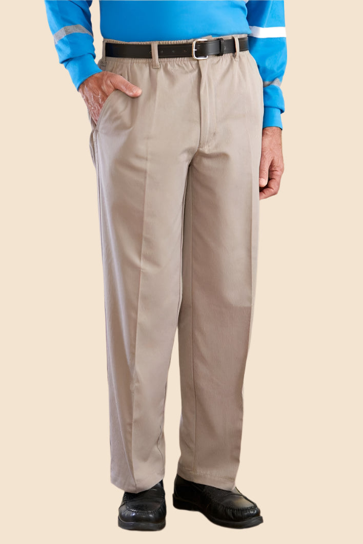 Twill Putter Pants With VELCRO® Fastener Fly for men by Buck & Buck in Gray, and available in different sizes. This bottoms item is part of our trousers collection.