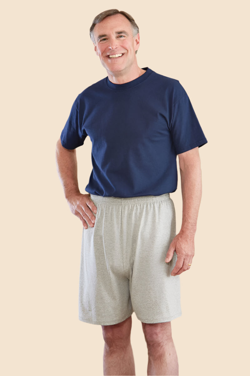 Men's Knit Shorts by Buck & Buck in Navy, and available in different sizes. This bottoms item is part of our jogger shorts collection.