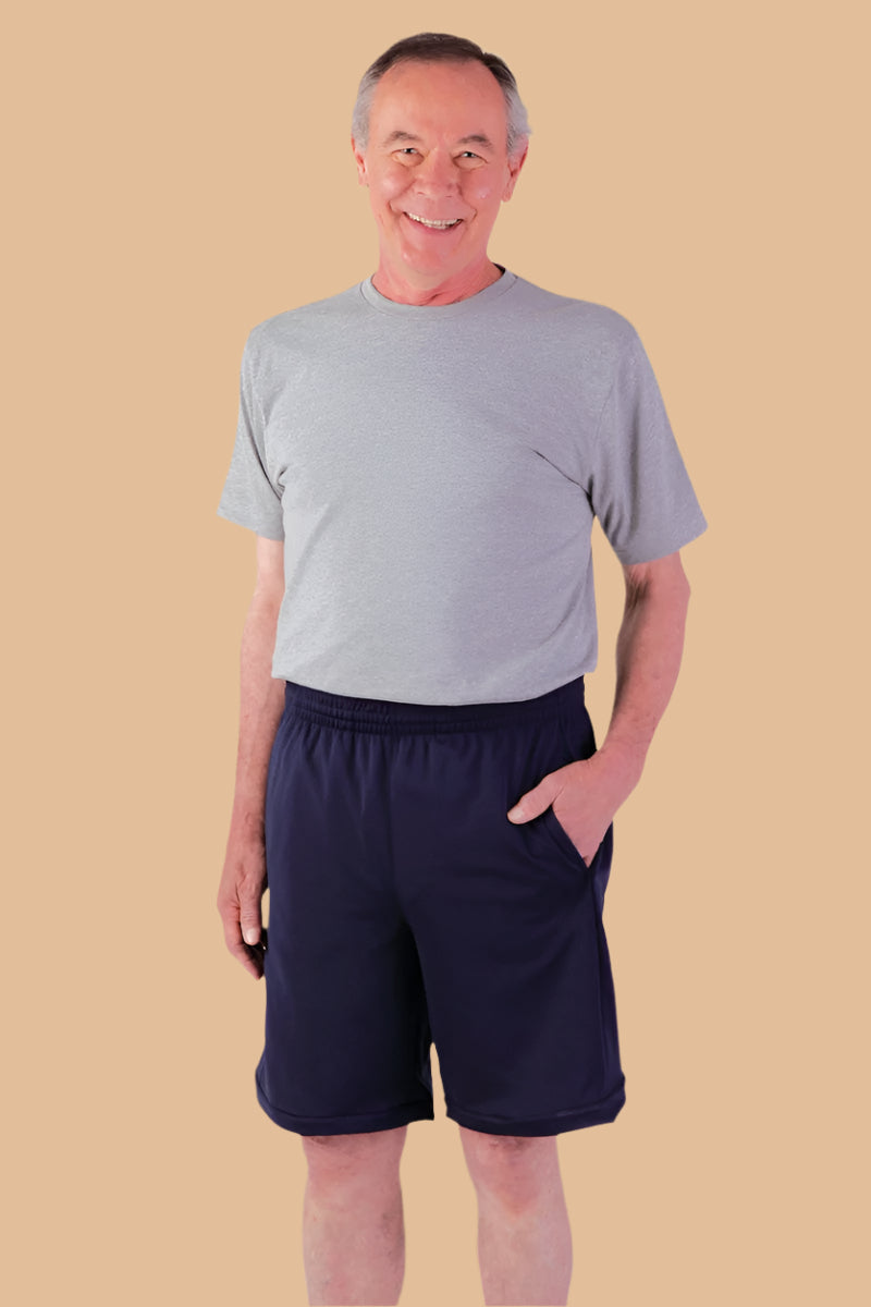 Poly Knit Shorts With Pockets for men by Buck & Buck in Black, and available in different sizes. This bottoms item is part of our jogger shorts collection.