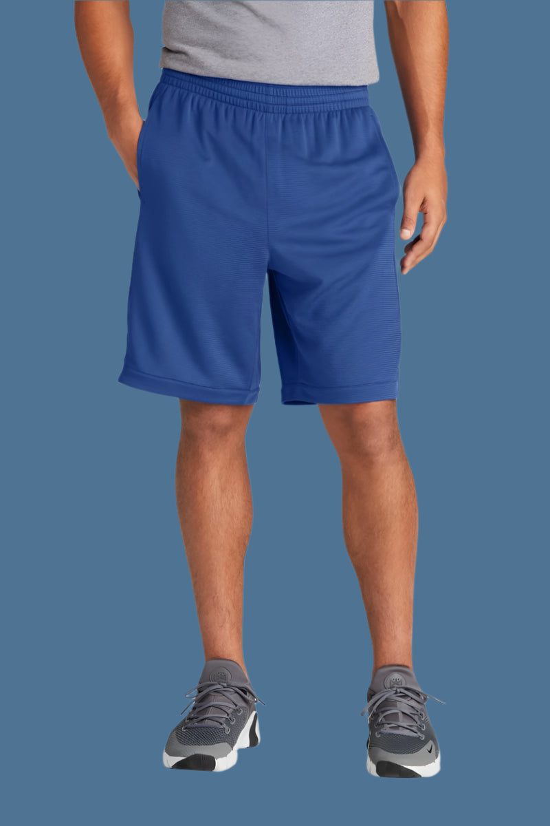 Poly Knit Shorts With Pockets for men by Buck & Buck in Royal, and available in different sizes. This bottoms item is part of our jogger shorts collection.