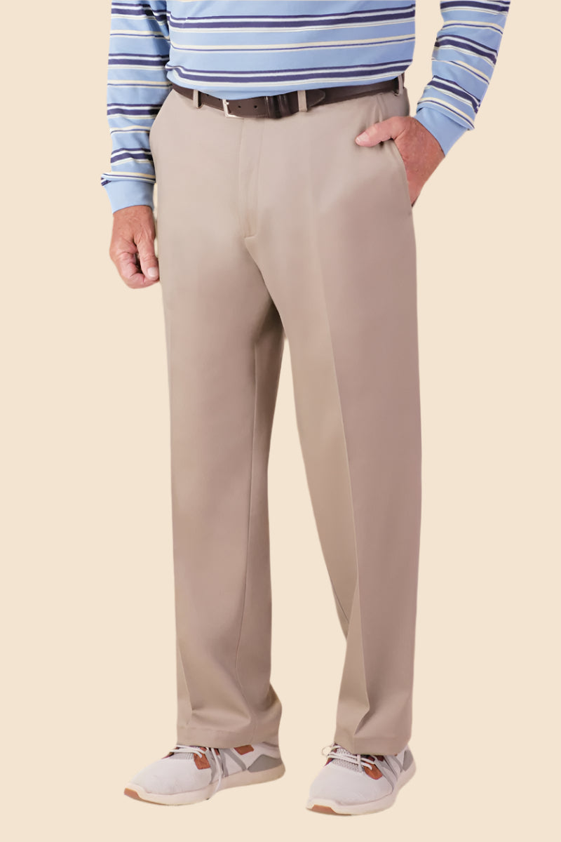 Cotton Slacks With VELCRO® Fasteners Fly for men by Buck & Buck in Gray, and available in different sizes. This bottoms item is part of our trousers collection.