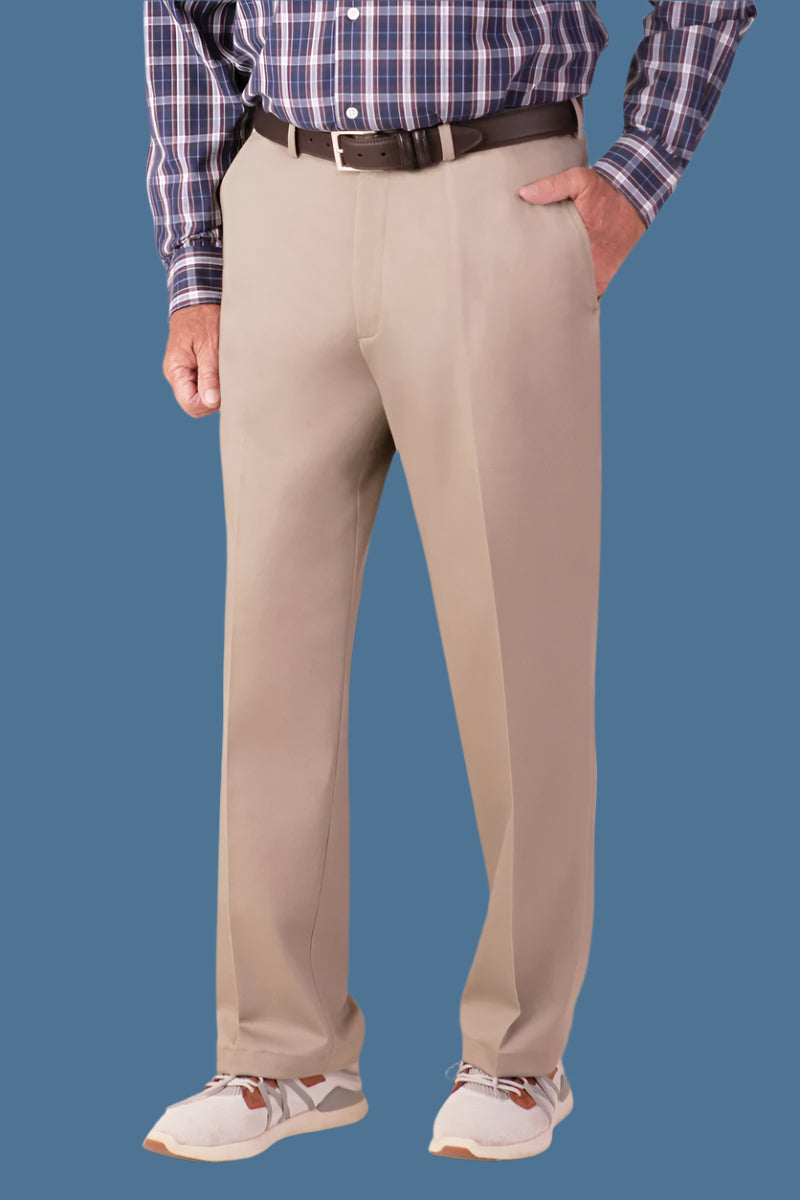 Cotton Slacks With VELCRO® Fasteners Fly for men by Buck & Buck in Gray, and available in different sizes. This bottoms item is part of our trousers collection.
