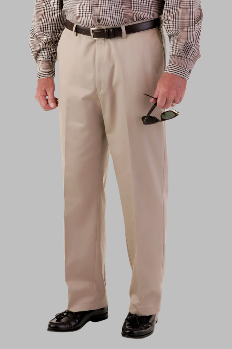 Cotton Slacks With VELCRO® Fasteners Fly for men by Buck & Buck in Gray, and available in different sizes. This bottoms item is part of our trousers collection.