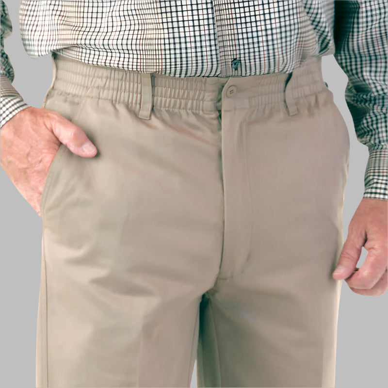 Twill Zip-Fly Putter Pants for men by Buck & Buck in Gray, and available in different sizes. This bottoms item is part of our trousers collection.