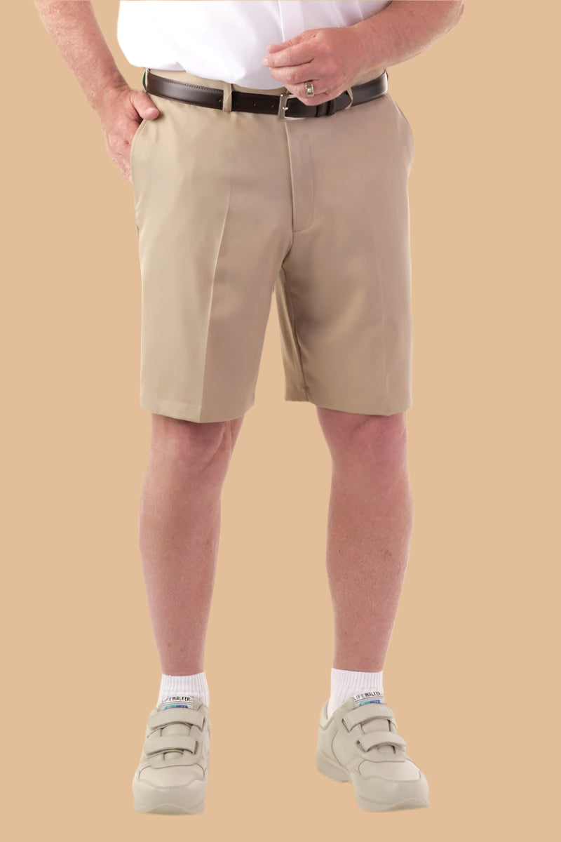Poly Short With VELCRO® Fly for men by Buck & Buck in Navy, and available in different sizes. This bottoms item is part of our chino shorts collection.