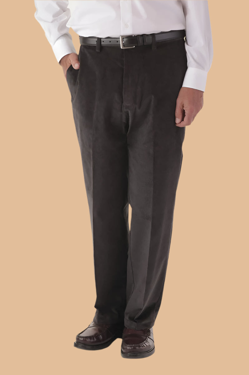 Corduroy Slacks for men by Buck & Buck in Gray, and available in different sizes. This bottoms item is part of our trousers collection.