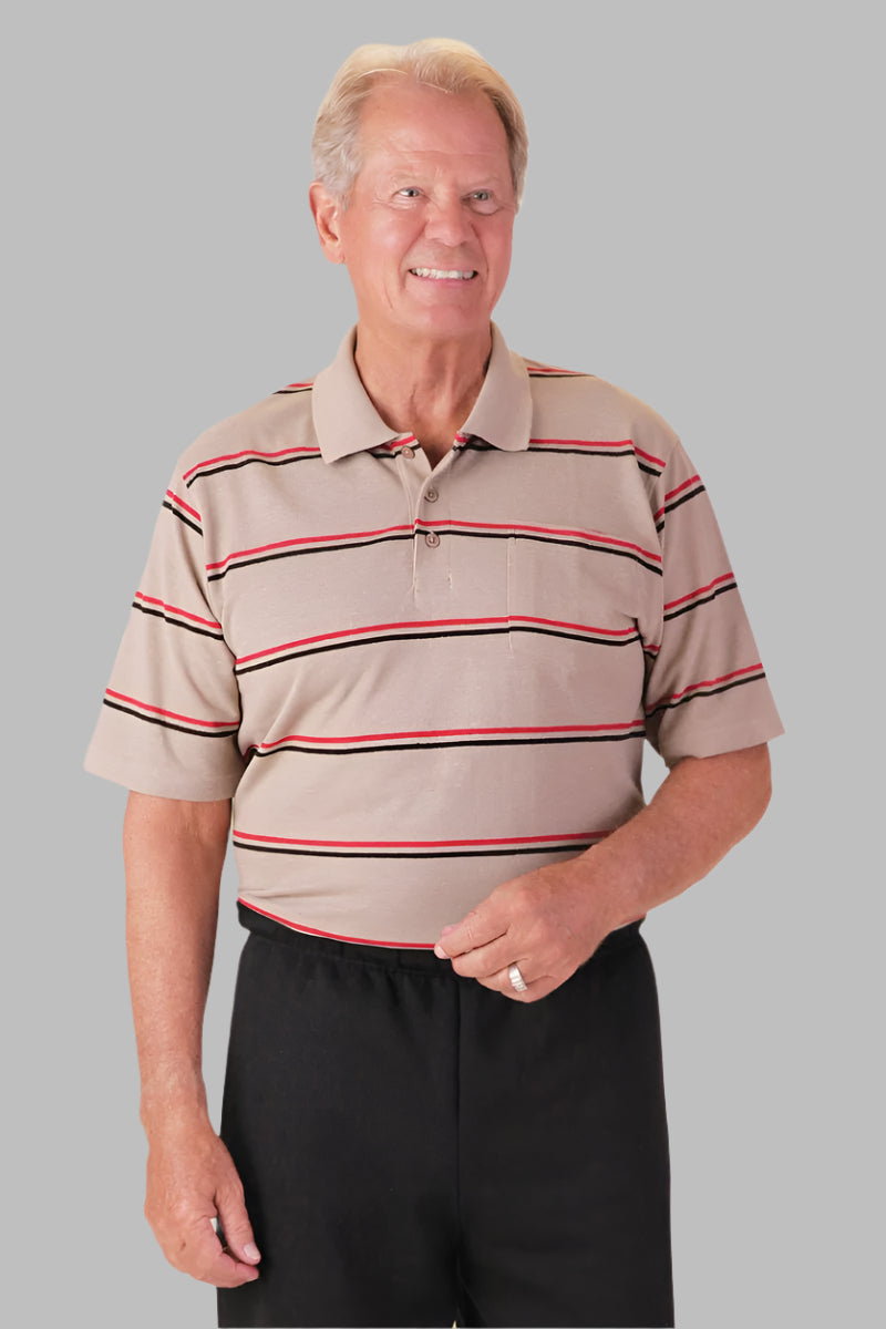 Short Sleeve Snap Back Polo Shirt for men by Buck & Buck in Black, and available in different sizes. This tops item is part of our polos collection.