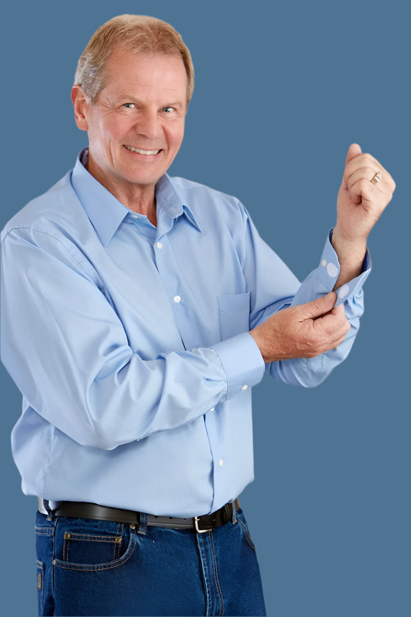 Long Sleeve Dress Shirt With VELCRO® Fasteners (Open Collar) for men by Buck & Buck in White, and available in different sizes. This tops item is part of our shirts collection.